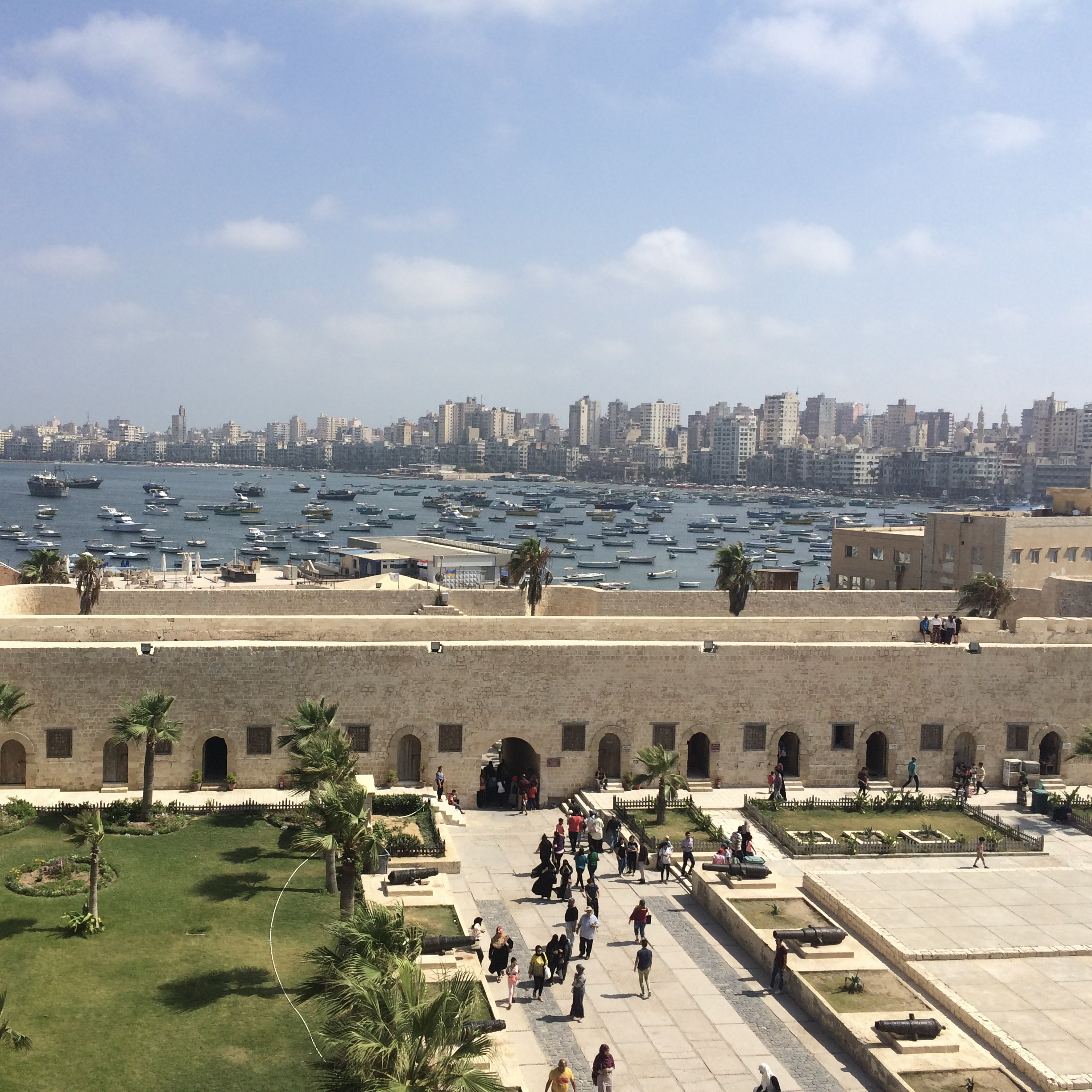 Uitzicht Citadel Qaitbey Alexandrië Egypte